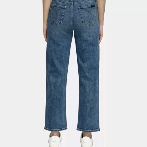 Calvin Klein Women High Rise Straight Leg Jeans Blue Wash 10 29" Inseam YKK - Picture 4 of 8